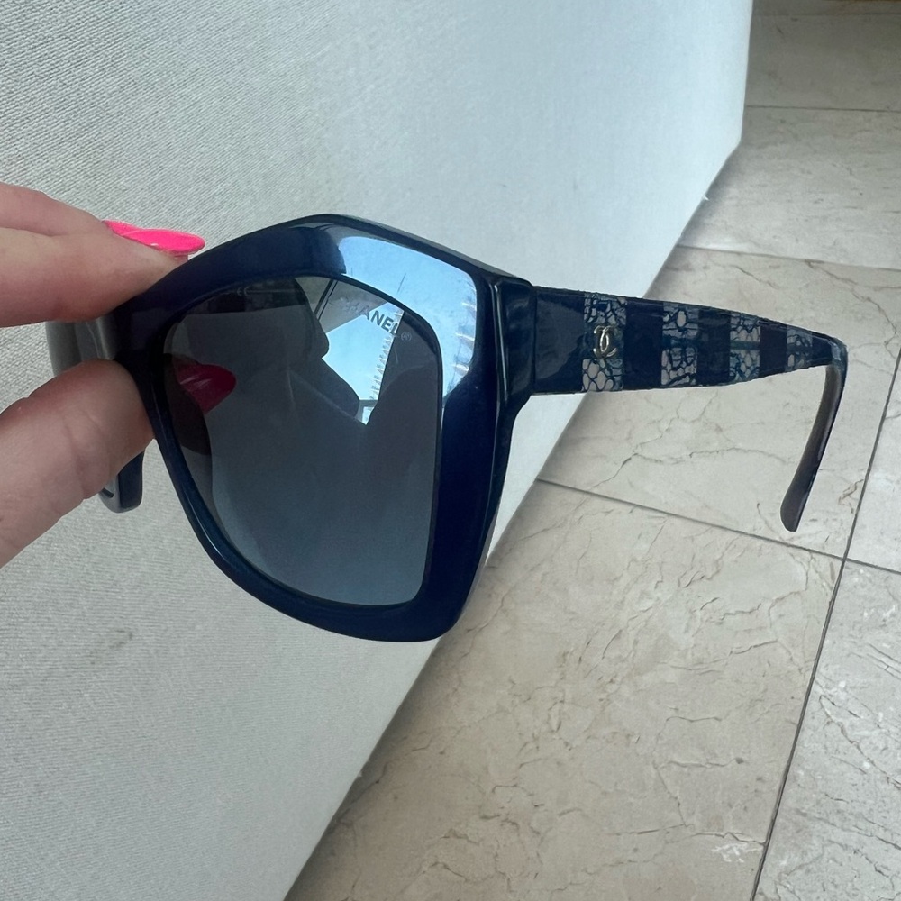 Blue Chanel Sunglasses AUTHENTIC - Picture 12 of 12